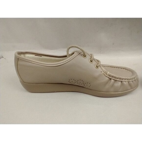 SAS Siesta Women's Tan Beige Leather Oxford Comfort Shoes 8N EUC - Picture 5 of 9